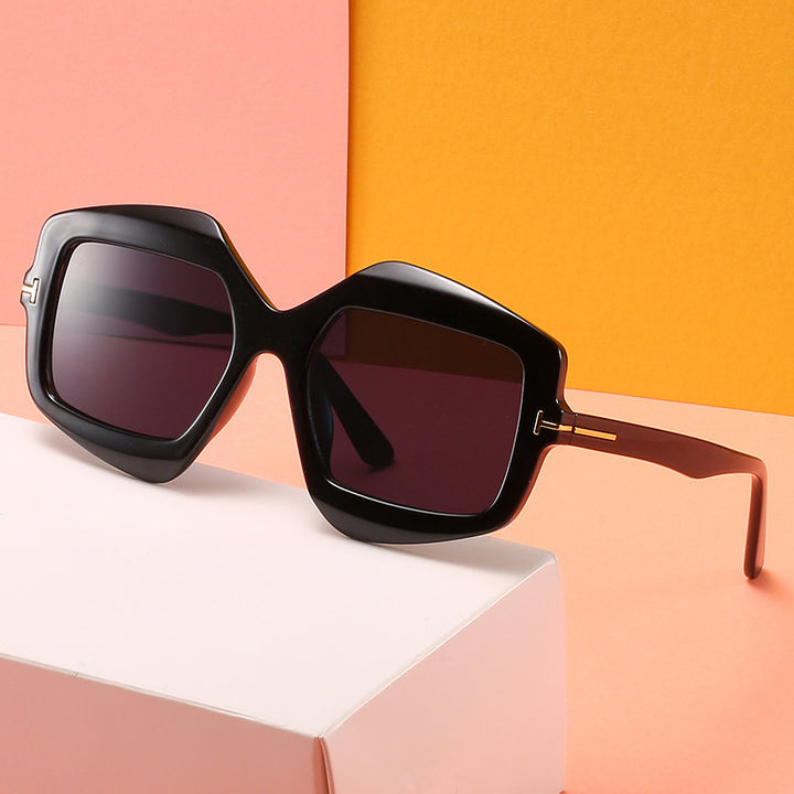 Bold Patterned Hexagonal Sunglasses Kalsten