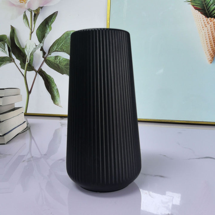 Textured Ribbed Decorative Vase Set Kalsten