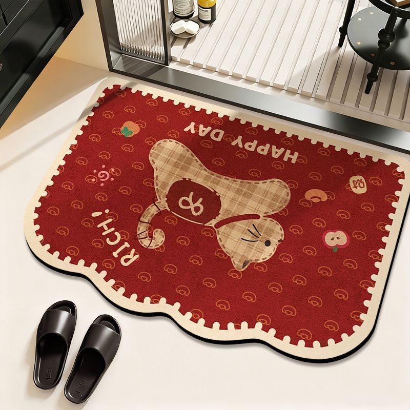 Cat-Themed Decorative Shower Mat