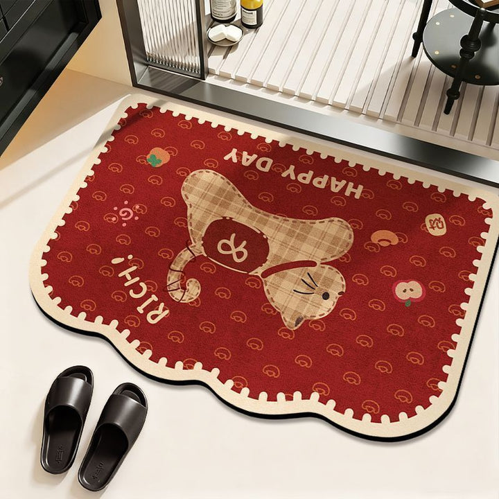 Cat-Themed Decorative Shower Mat