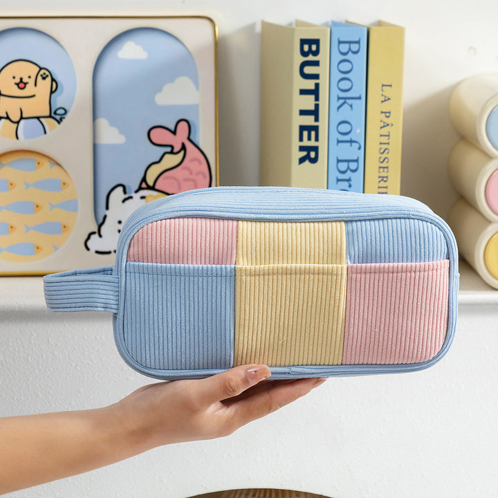 Stylish Textured Zippered Pencil Case Kalsten