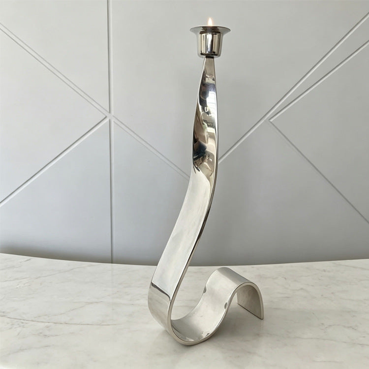 Elegant Twist Design Candle Holder