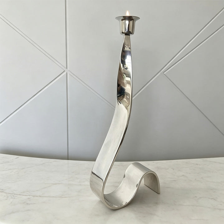 Elegant Twist Design Candle Holder