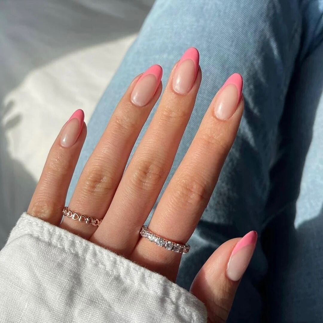 Elegant Stiletto French Tip Press-On Nails Kalsten