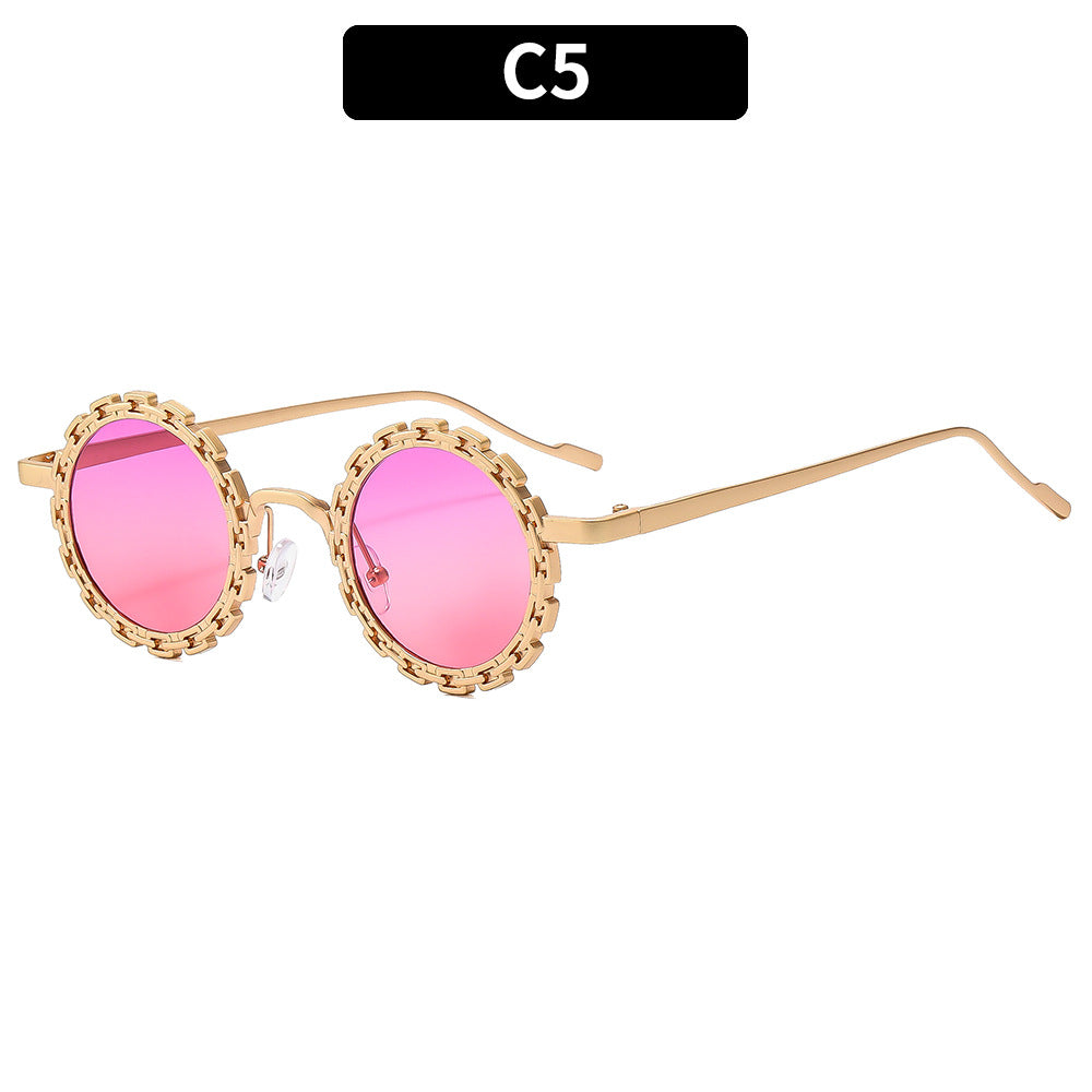 Chic Geometric Round Sunglasses