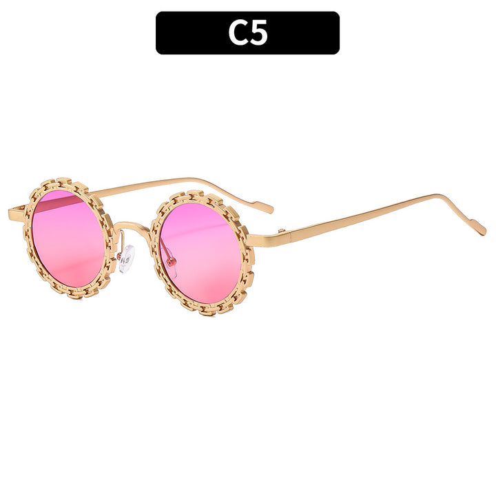 Chic Geometric Round Sunglasses