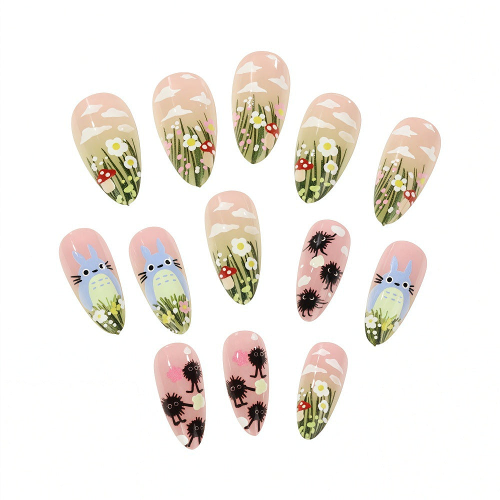 Fantasy animal and flower motifs artificial nails Kalsten