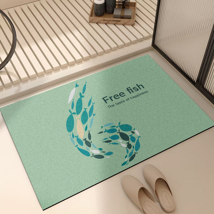 Soft Floral Bath Rug