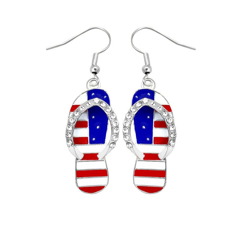 Women's stud earrings wing design enamel with star motif and fine alloy Kalsten