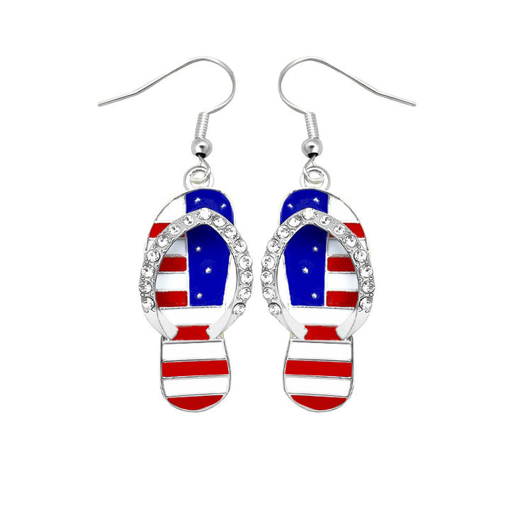 Women's stud earrings wing design enamel with star motif and fine alloy Kalsten