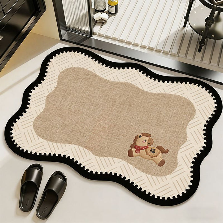 Elegant Vintage Floral Print Area Mat