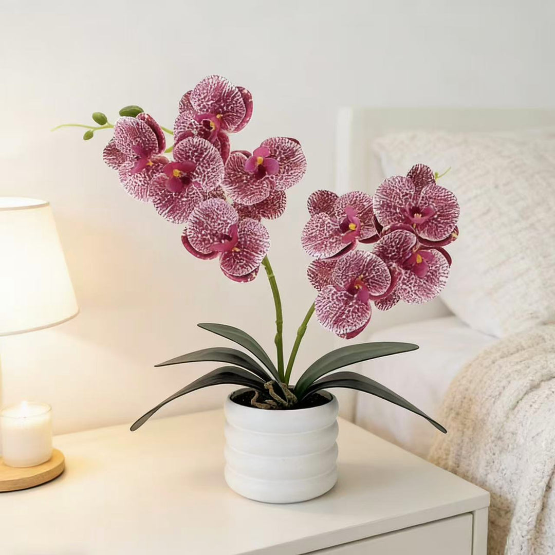 Elegant Artificial Orchid Flower Arrangement for Home Decor