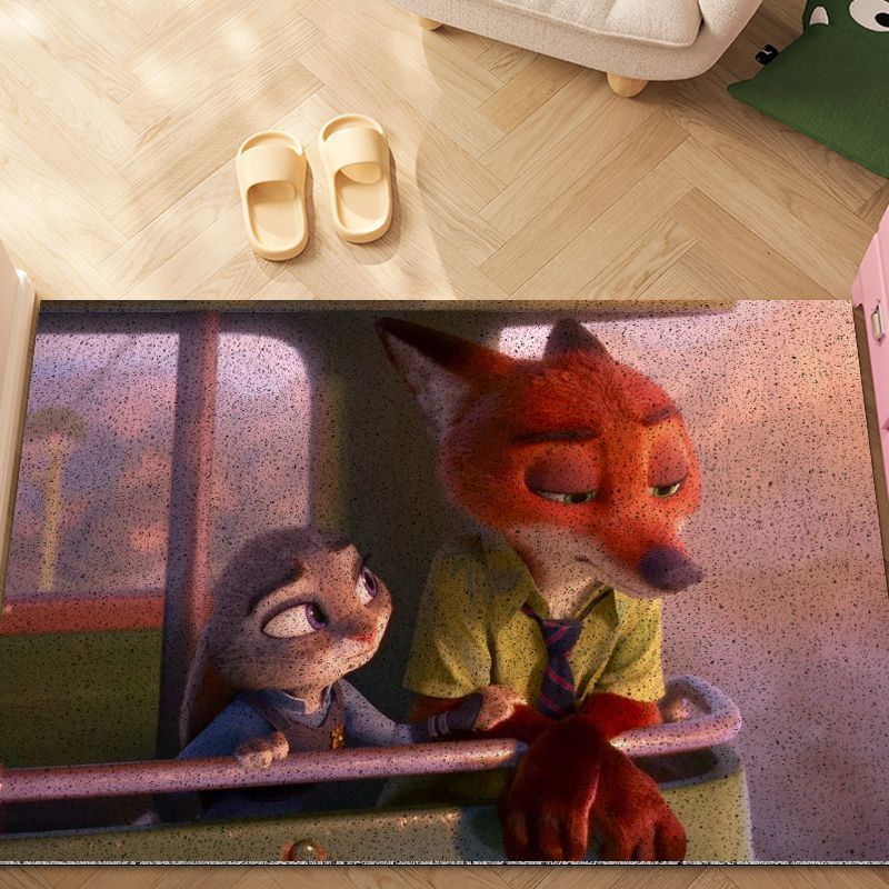 Cartoon Illustrated Area Rug