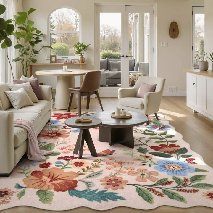 Elegant Floral Design Area Rug