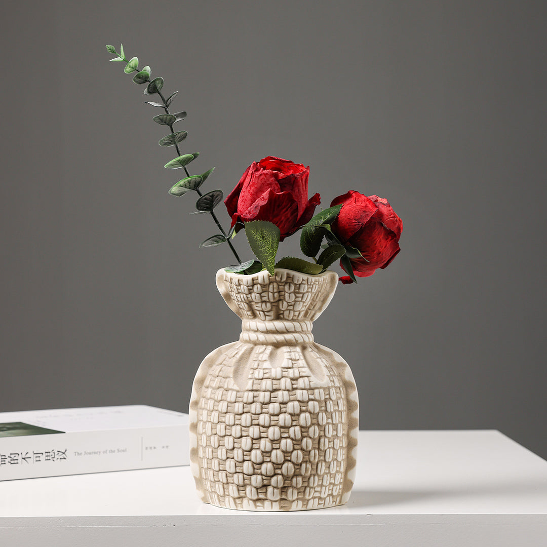 Textured Decorative Ceramic Vase