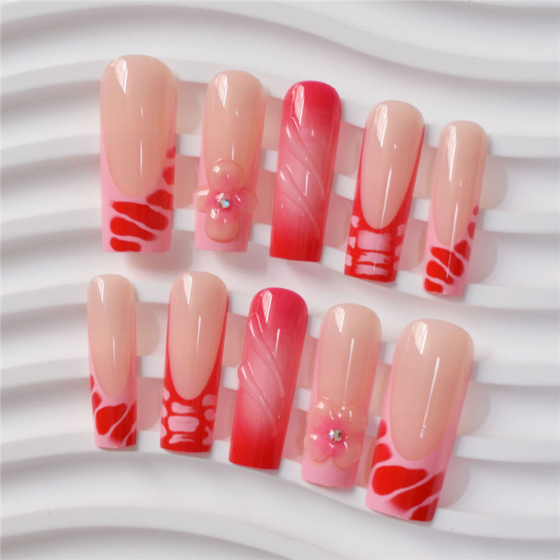Decorative Floral Acrylic Press-On Nails Kalsten