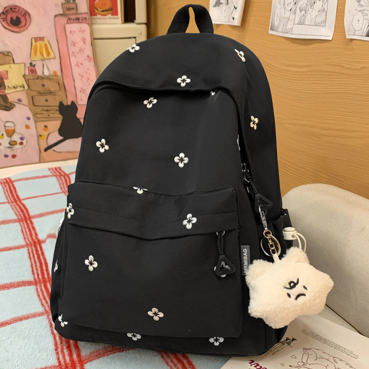 Embroidered Multi-Compartment Backpack