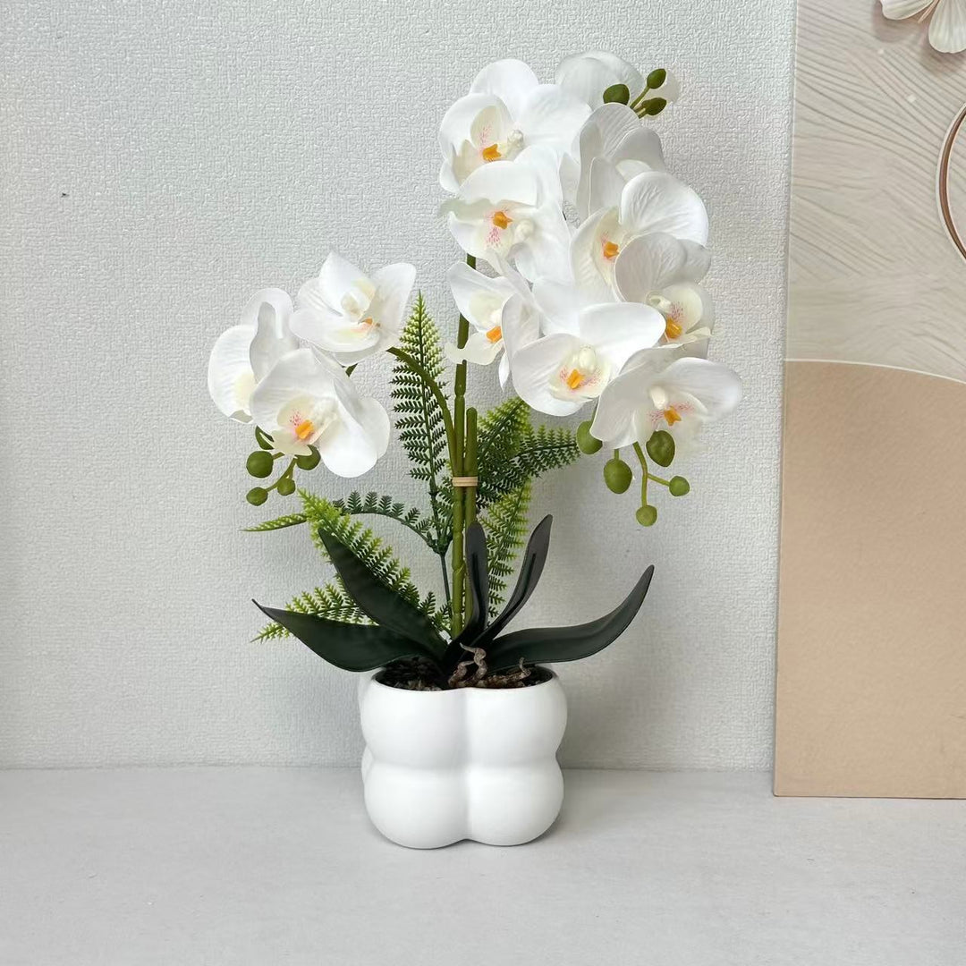 Premium Lifelike Orchid Plant Arrangement