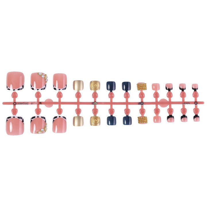 Artificial nail set with elegant embellishments and stylish patterns Kalsten
