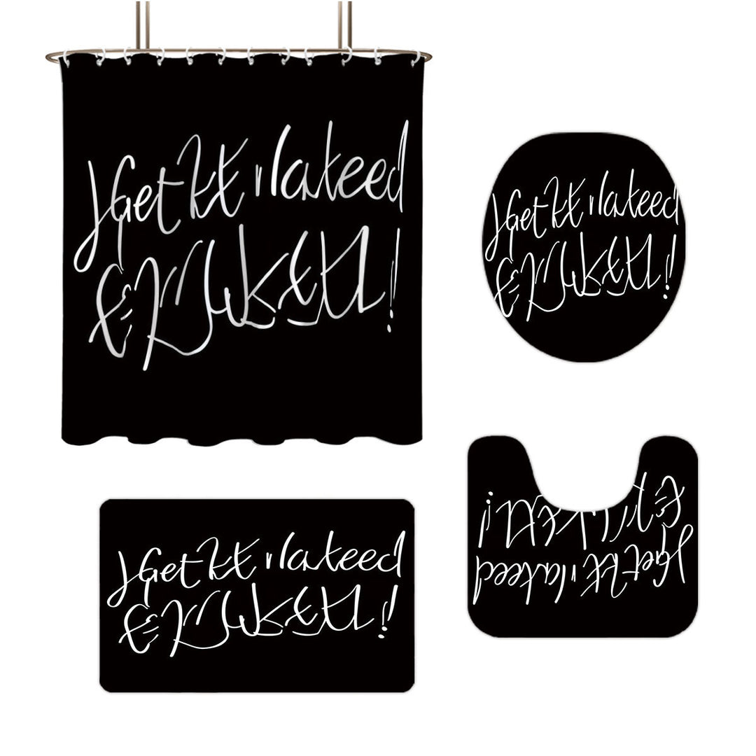 Bathroom Rules Digital Bathroom Décor Set Kalsten