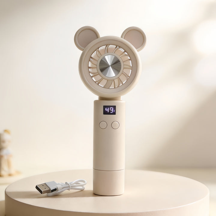 Portable handheld fan with animal ears and digital display Kalsten