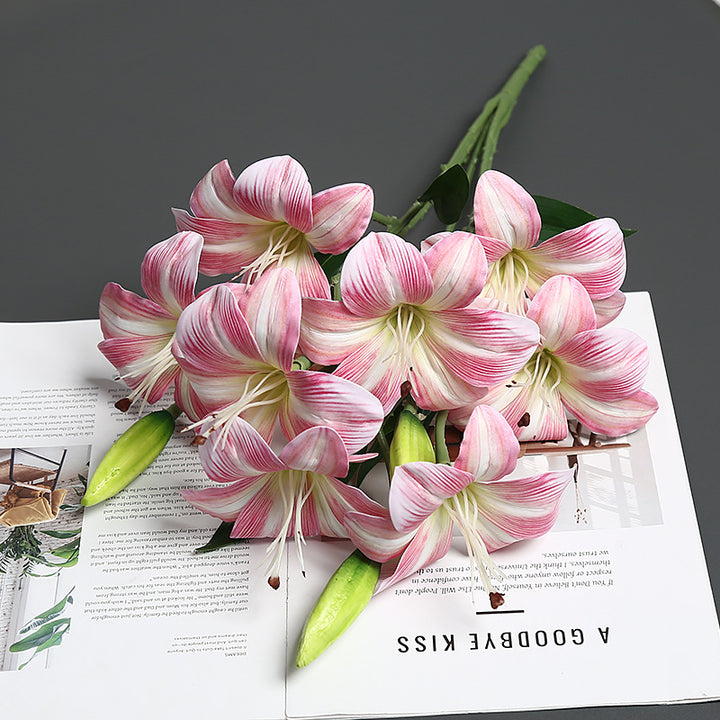 Realistic Lifelike Lily Flower Bouquet