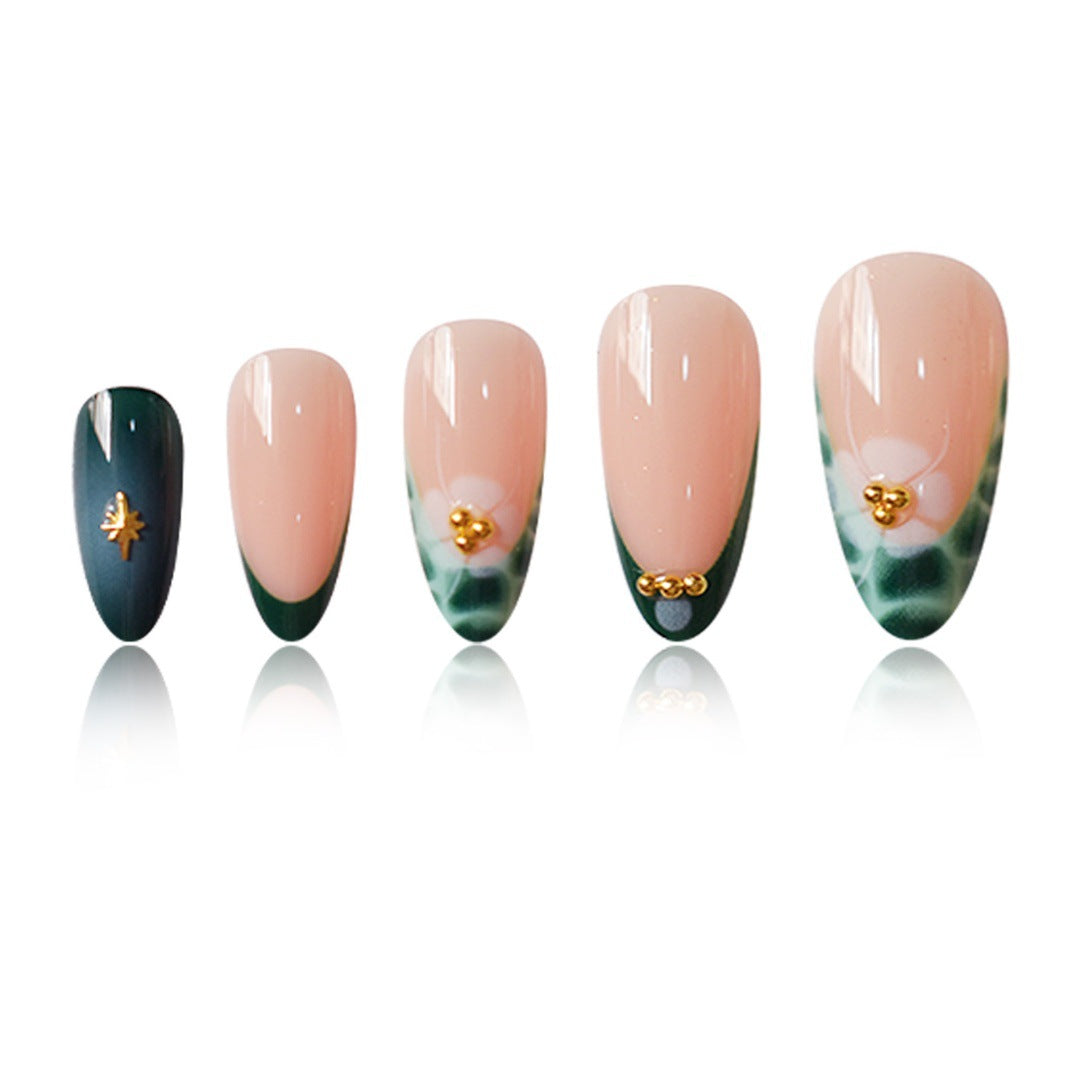 Artistic Floral and Geometric Press-On Nail Extensions Kalsten