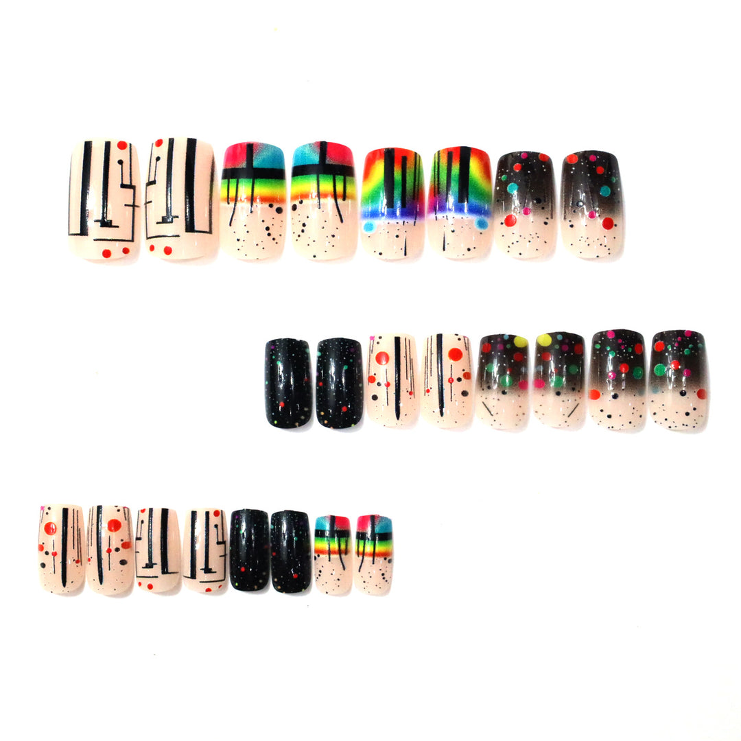 Artistic Neon Acrylic Nail Art Kalsten