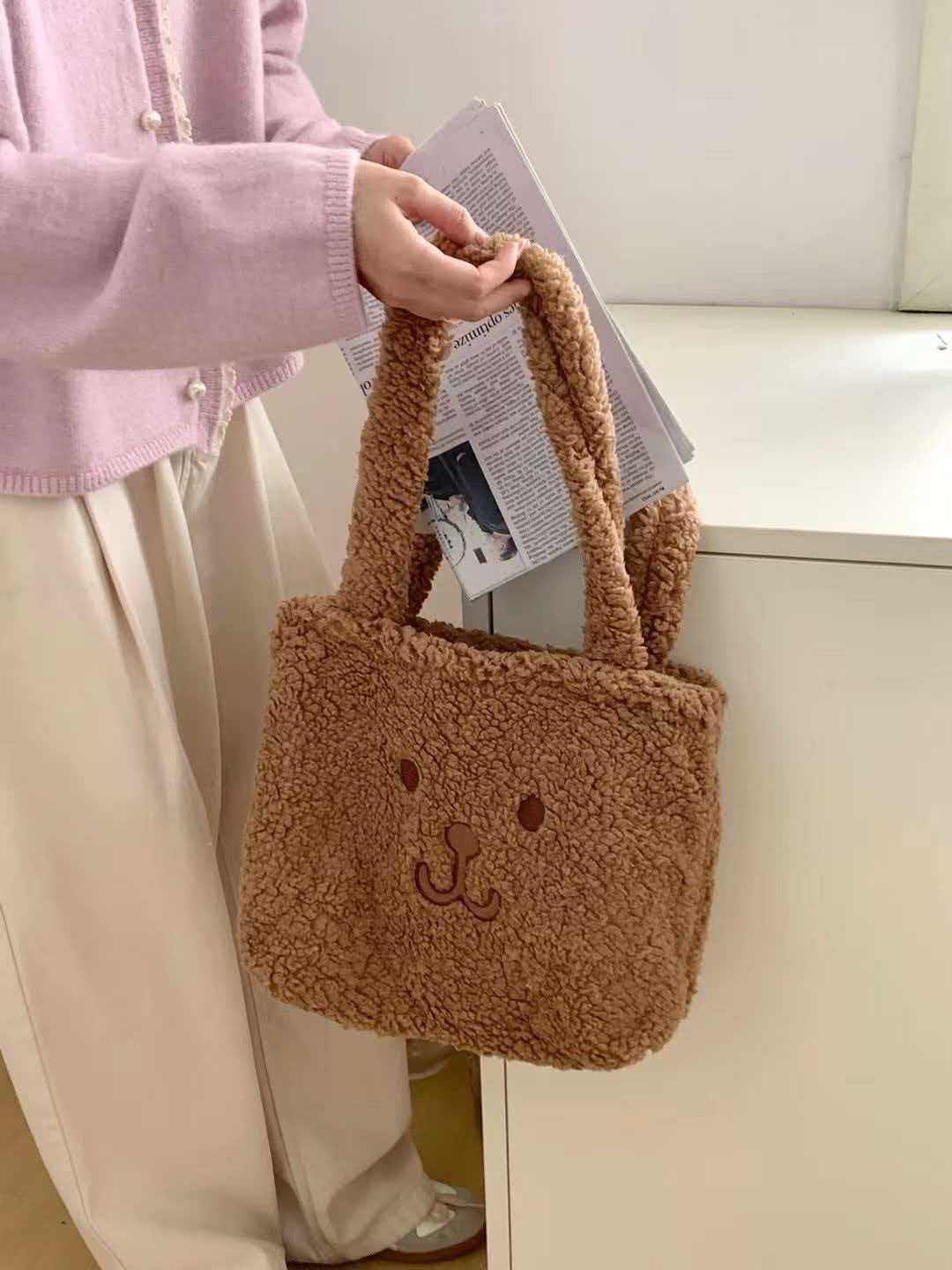 Plush Teddy Bear Tote Bag Kalsten