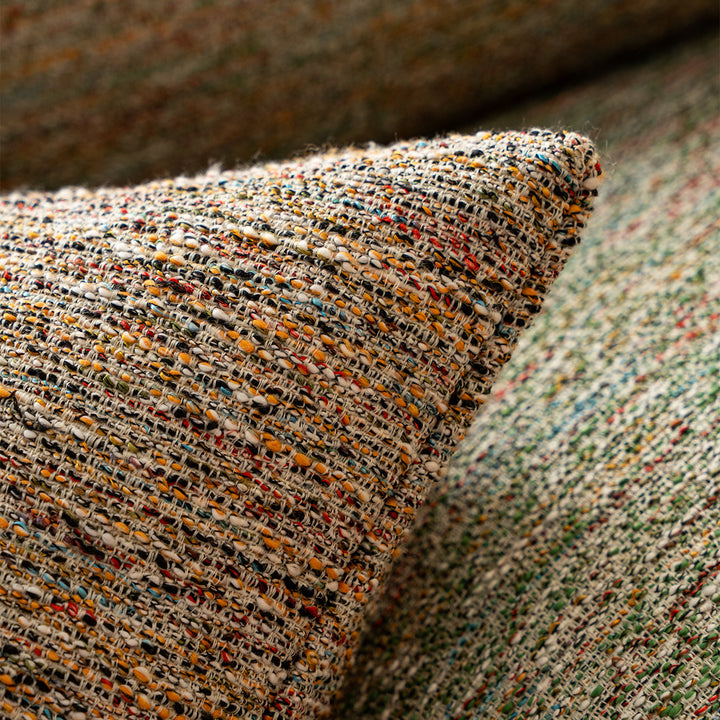 Woven square decorative pillow cover with mottled bouclé structure Kalsten