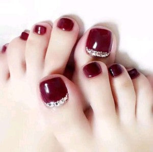 Elegant Rhinestone-Embellished Pedicure Set Kalsten