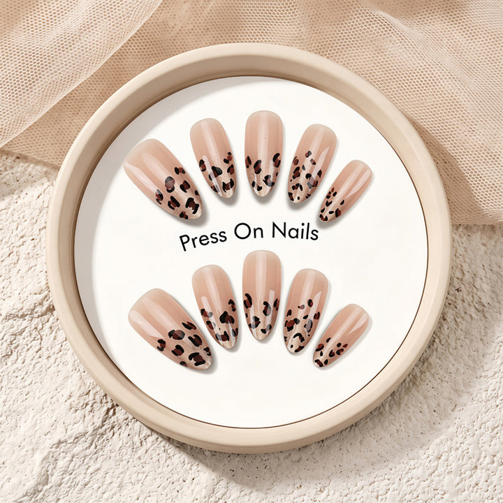 Artistic Leopard-Patterned Press-On Nails Kalsten