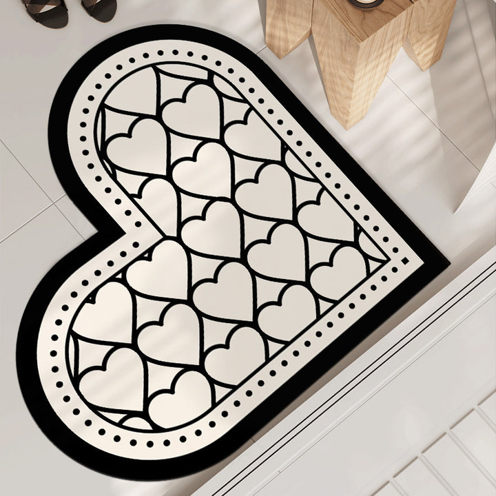 Heart-Shaped Decorative Mat