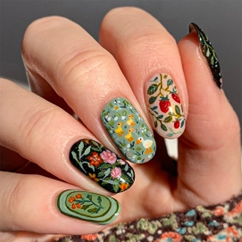 Floral Design Press-On Nail Art Kit Kalsten