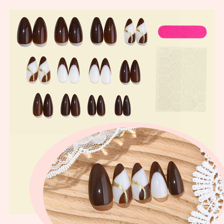 Premium Stylish Press-On Nail Set with Elegant Design Elements Kalsten