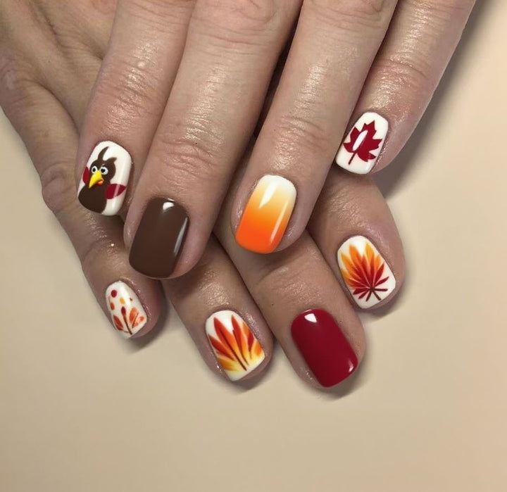 Festive Thanksgiving Nail Art Kit Kalsten