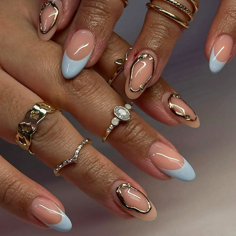 Artistic French Tip Nail Art