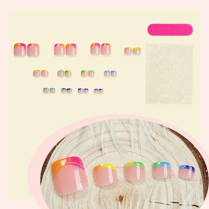 Artificial nail set with colorful accents and stylish design Kalsten