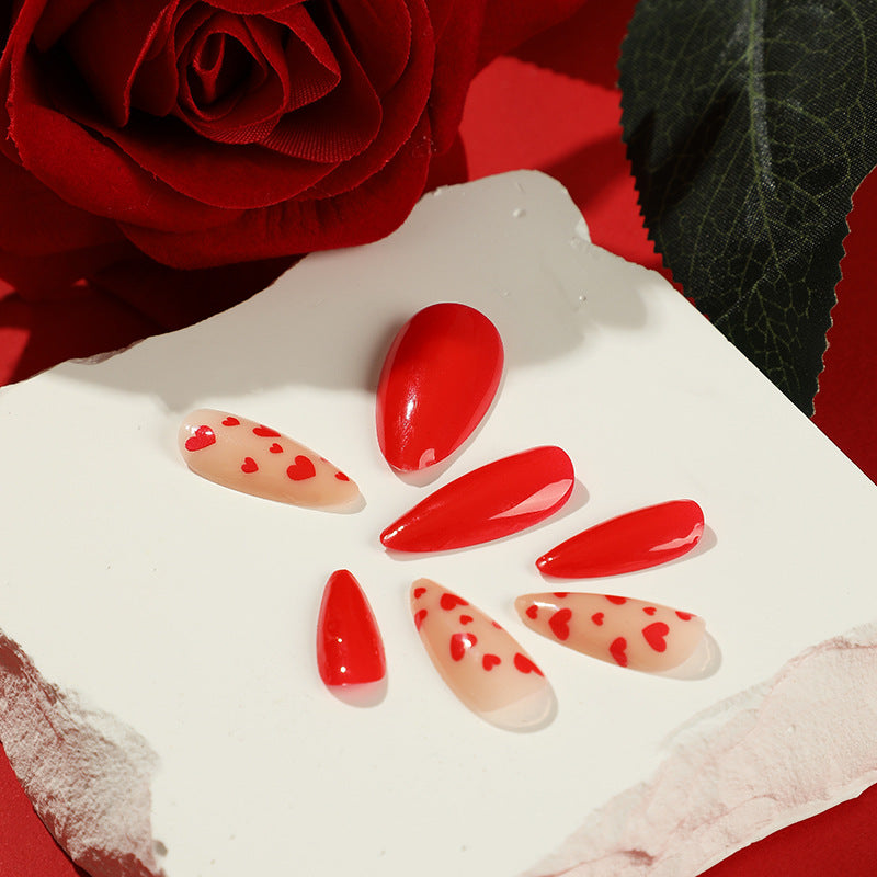 Artificial nails with heart design Kalsten