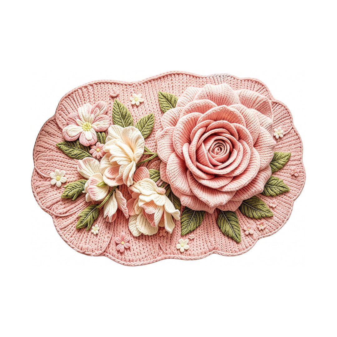 Floral Design Bathroom Mat Kalsten