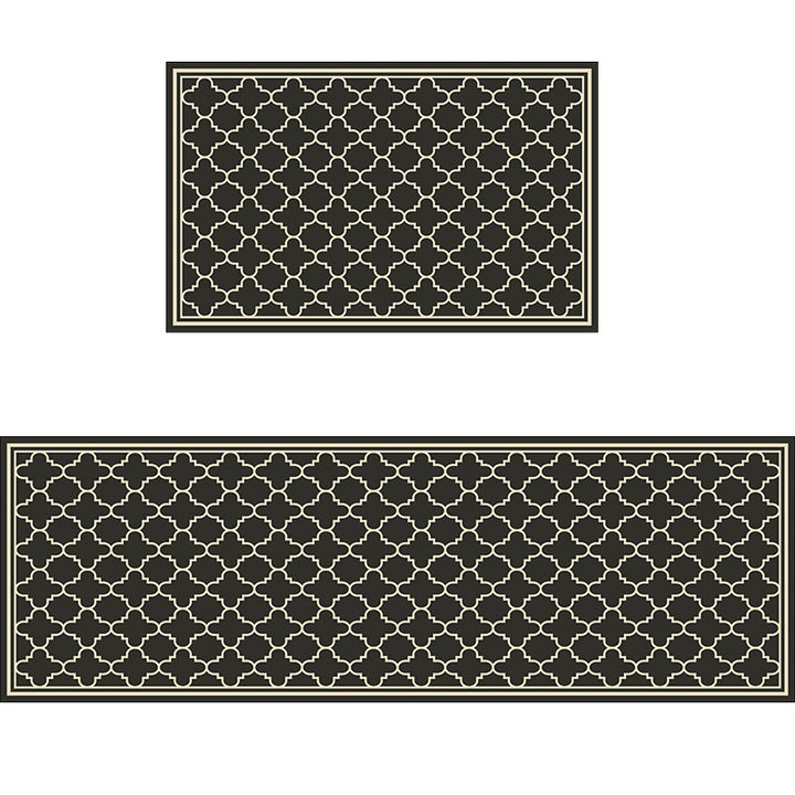 Geometric Pattern Bathroom Mat Set