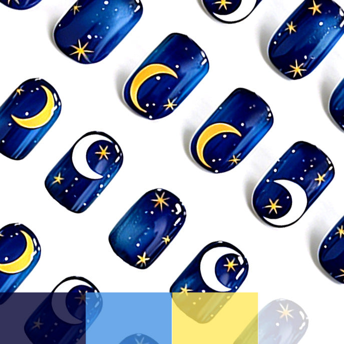 Artistic Celestial Nail Art Enhancements Kalsten