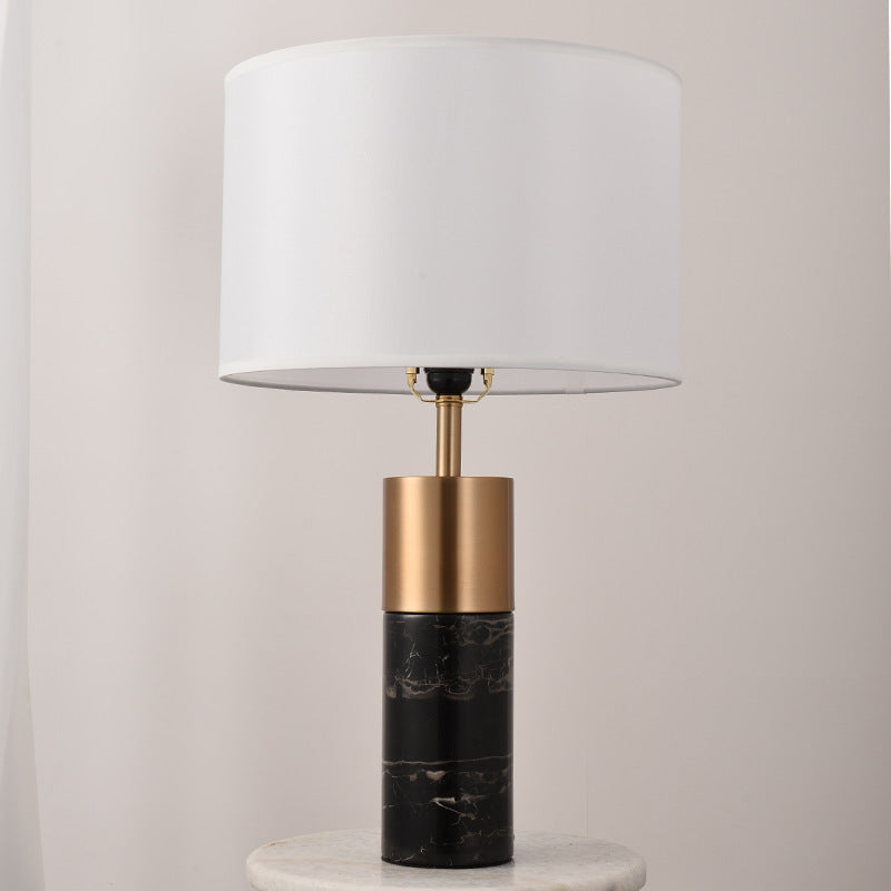 Contemporary Marble and Metal Table Lamp