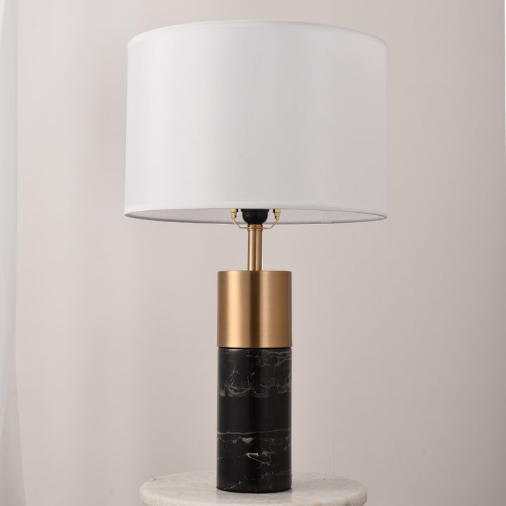 Contemporary Marble and Metal Table Lamp