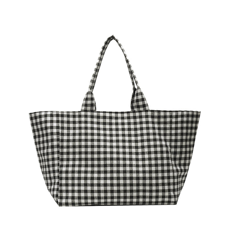 Stylish Gingham Pattern Tote Bag