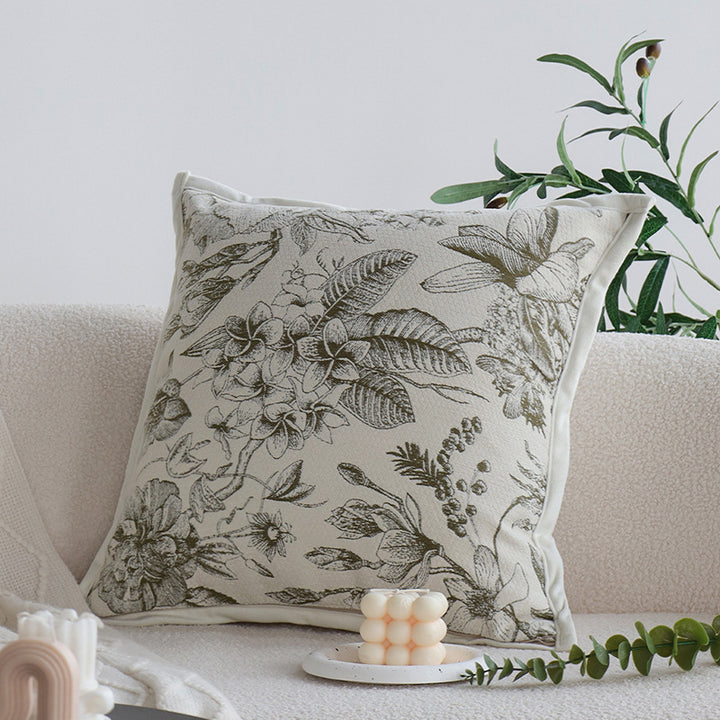 Patterned decorative cushion with textured chenille surface Kalsten