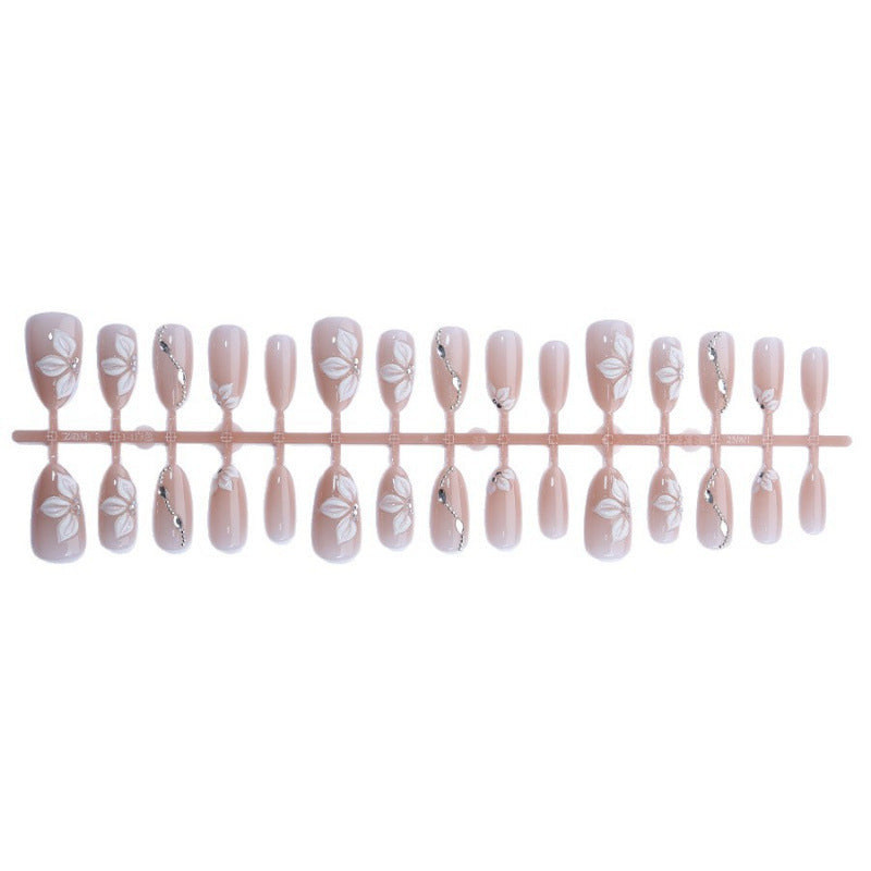 Elegant artificial nails with floral decorations Kalsten