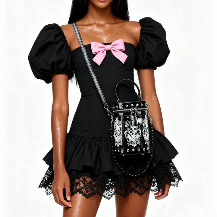 Statement Skull Print Handbag