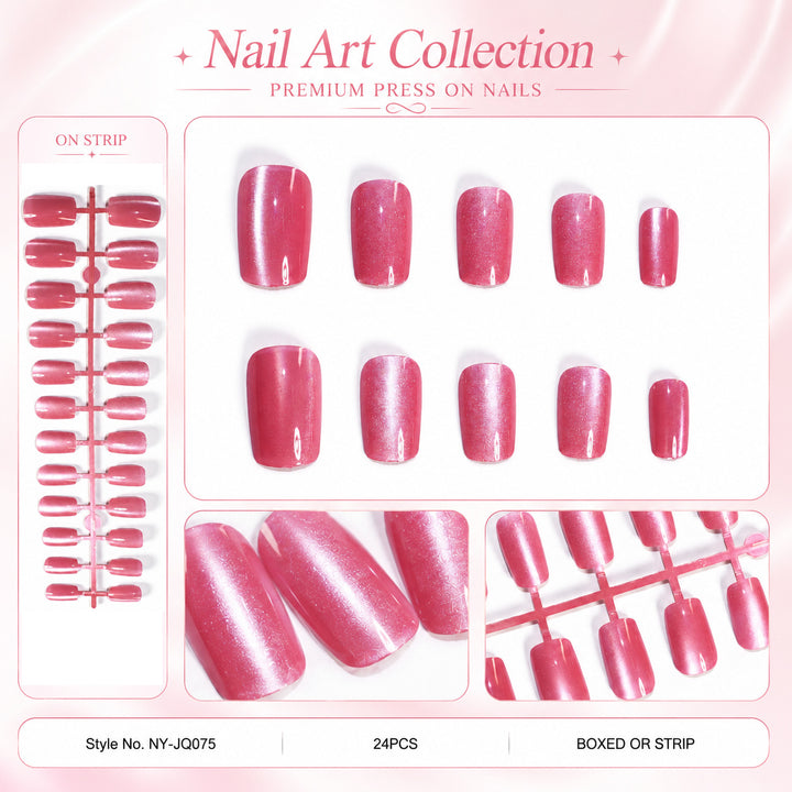 Premium Press-On Nails with Metallic Shine Kalsten