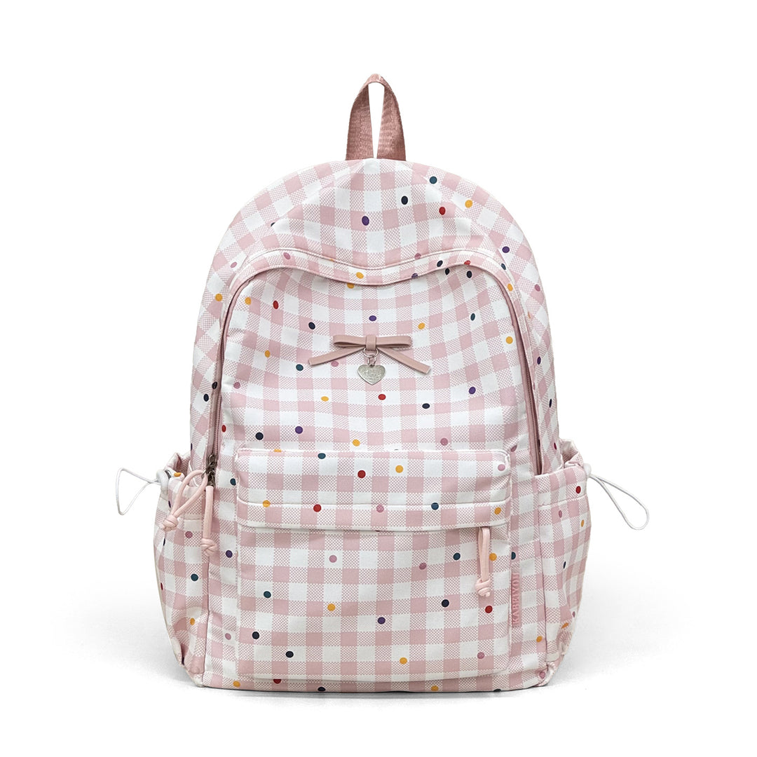 Playful Checked Pattern Backpack Kalsten